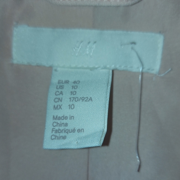 H&M Light Pink Double Breasted  Blazer - Picture 3 of 6